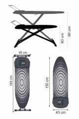 Devecioğlu Boldboard B14 Silver Serisi Ütü Masası