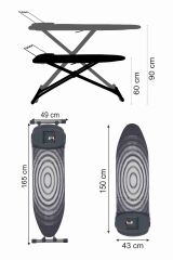 Devecioğlu Boldboard B14 Silver Serisi Ütü Masası